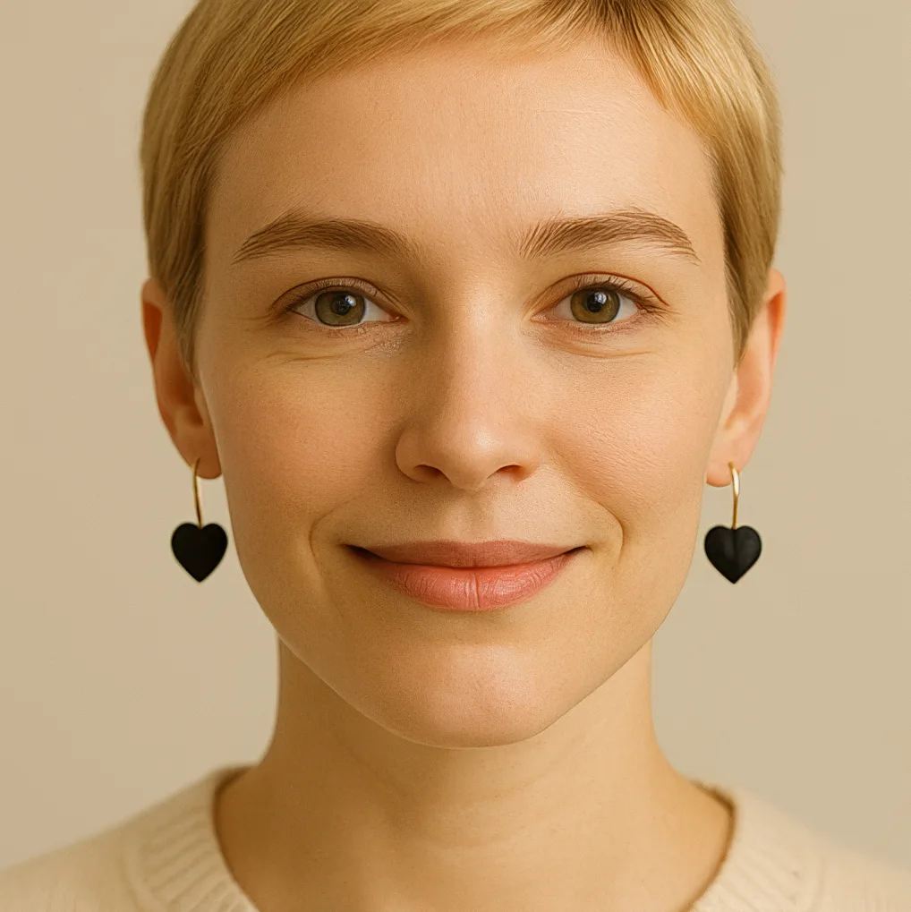 1dangle heart earrings