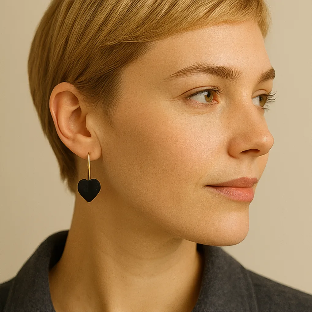 2dangle heart earrings