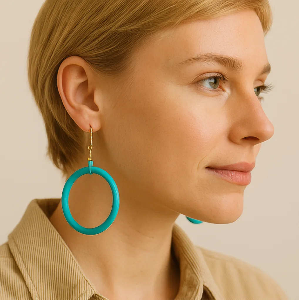 2dangle hoop earrings
