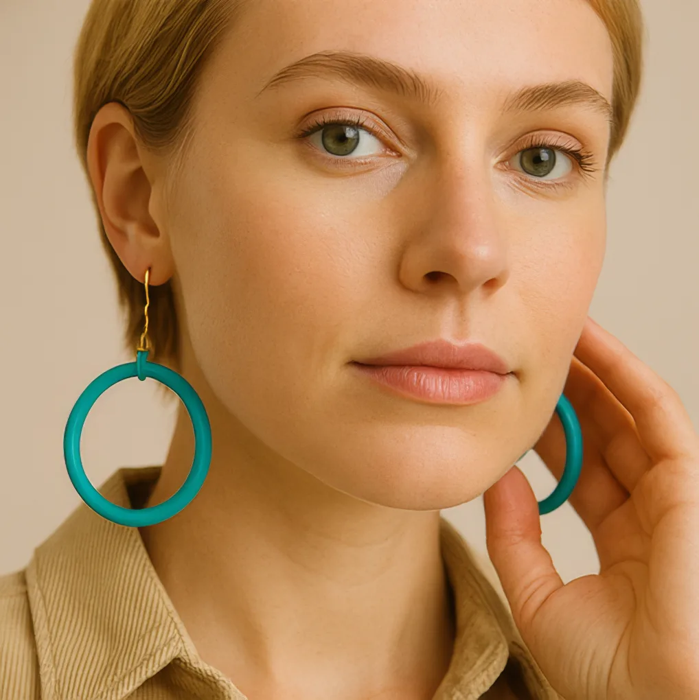 3dangle hoop earrings